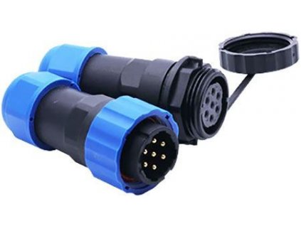 Konektor a zdířka SP/SD20-7P vodotěsný na kabel