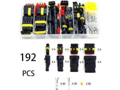 Sada vodotěsných konektorů do auta, celkem 192 komponentů