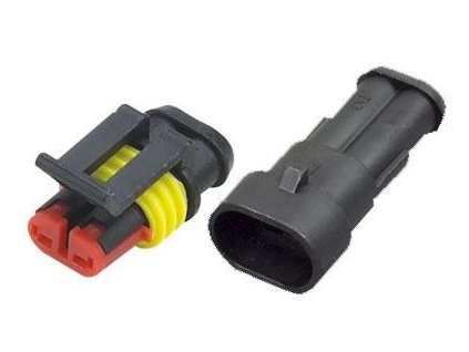 Konektor se zdířkou DJ7021-1.5-11+DJ7021-1.5-21 2P vodotěsný