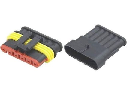 Konektor se zdířkou DJ7061-1.5-11+DJ7061-1.5-21 6P vodotěsný