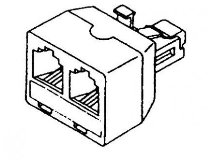 Telefonní rozbočení 6P6C 1x male/2x female