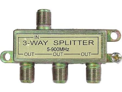 Rozbočovač IN/3xOUT 5-900 MHz s F konektory