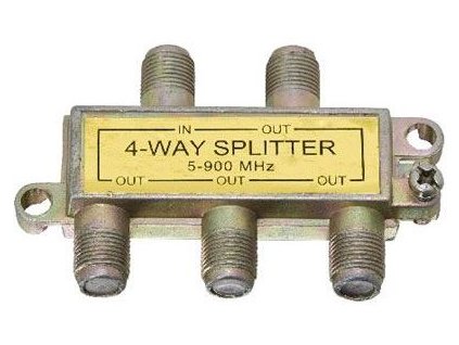 Rozbočovač IN/4x OUT 5-900 MHz s F konektory