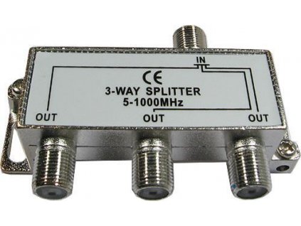 Rozbočovač IN/3xOUT 5-1000 MHz s F konektory