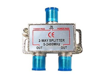 Rozbočovač IN/2x OUT 5-2400 MHz s F konektory
