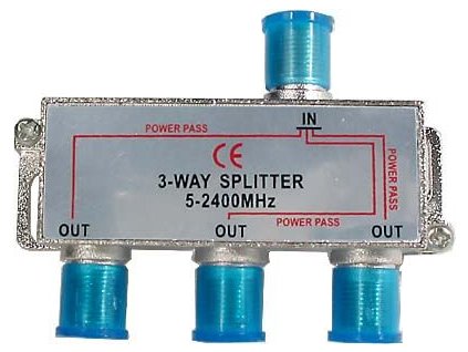 Rozbočovač IN/3x OUT 5-2400 MHz CE s F konektory