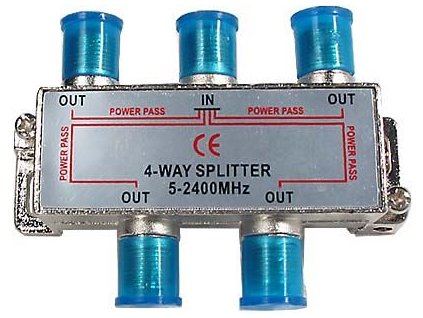 Rozbočovač IN/4x OUT 5-2400 MHz CE s F konektory