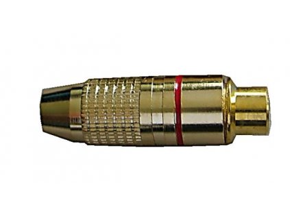 CINCH zdířka zlacená,kabel 4-5mm,červený proužek