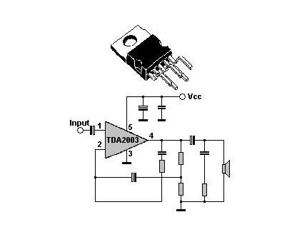 TDA2003 NF zesilovač 12W pentawat