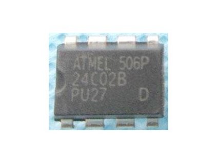 24C02B - seriová EEPROM 2Kbit, DIL8