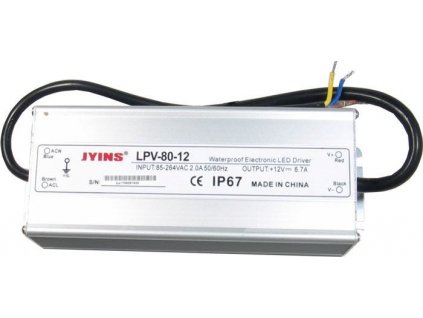 Zdroj - LED driver 12V DC/80W - Jyins LPV-80-12