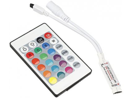 Ovládač LED pásků RGB 12V/3x2A , mini, IR D.O. 24 tlačítek