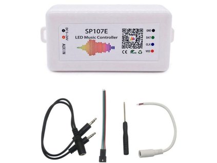 Bluetooth ovládač SP107E pro LED pásek RGB - barevná hudba