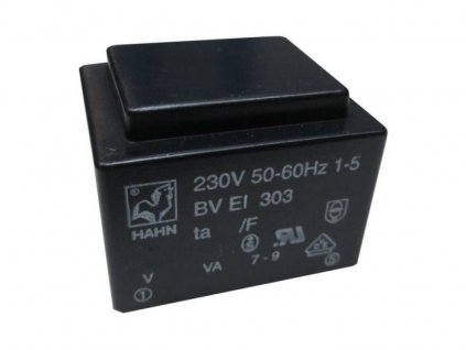 Trafo DPS 1,9VA 1x6V(0,32A) 27,8x32,8x23,8 HAHN