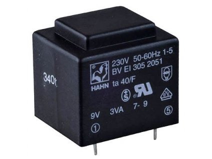 Trafo DPS 2,6VA 1x9V(0,29A) 32,5x27,5x26,8 HAHN