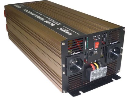 Měnič napětí 24V/230V 5000W, CARSPA P5000, čistá sinusovka