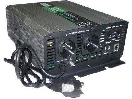 Měnič napětí+UPS 24V/230V/1000W, CARSPA CPS1000, čistá sinusovka