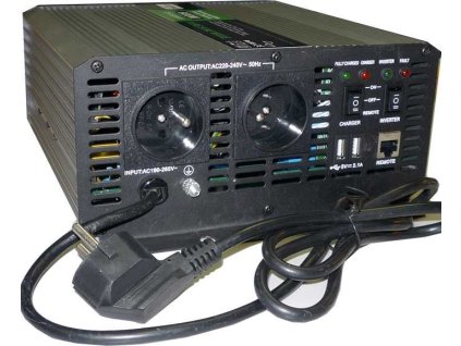Měnič napětí+UPS 12V/230V/600W, CARSPA CPS600, čistá sinusovka