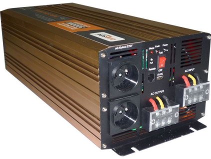 Měnič napětí+UPS 24V/230V/3000W, CARSPA CPS3000, čistá sinusovka