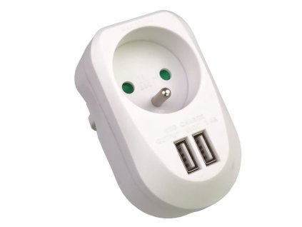 PremiumCord USB nabíjecí adaptér 230V 2xUSB 5V maximální proud 3,4A