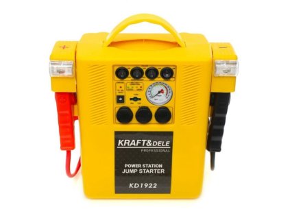 Startovací bateriová stanice 4 v 1 s kompresorem, Kraft&Dele