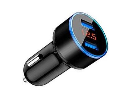 Autoadaptér USB 12V/5V samostatně každé USB 2,1A v součtu max. 3,1A
