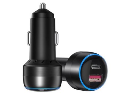 Autoadaptér USB + USB-C, 18W 12V, quick charge