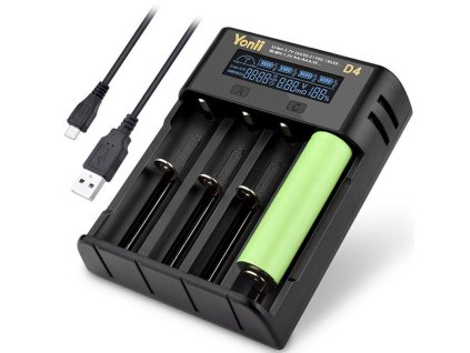 Nabíječka YONII D4 pro 1-4x Li-Ion nebo Ni-MH