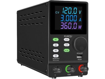 Laboratorní zdroj KUAIQU SPPS1203D 0-120V/0-3A, programovatelný