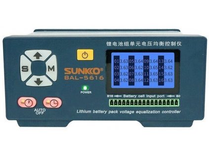 Bateriový balancér SUNKKO 4-16S 5A pro Li-Ion, LiFePO4 články BAL-5616