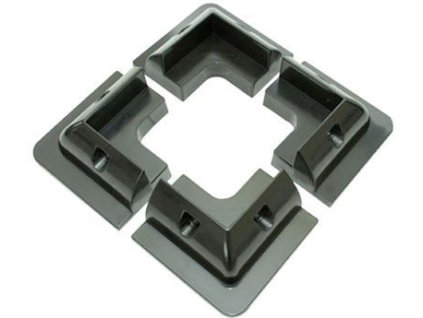 Držák pro fotovoltaický panel rohový - balení 4ks, černý