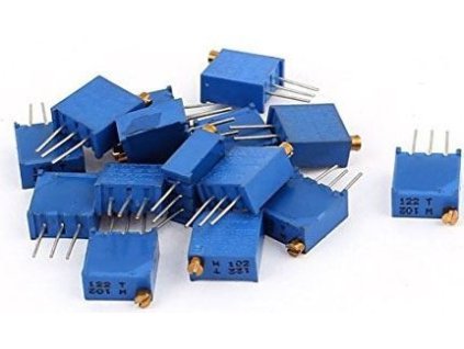 Sada víceotáčkových trimrů 3296W 50ohm-2Mohm, celkem 15ks