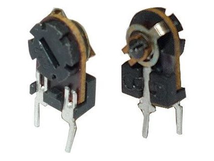 10k - TP005, trimr lakosazový stojatý RM5x2,5mm