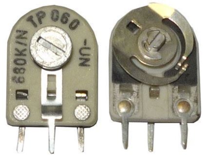 330k - TP060, trimr cermetový stojatý RM10x5mm