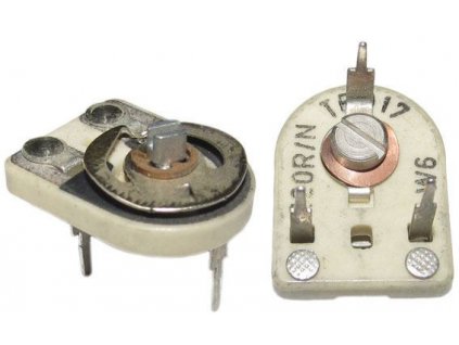 220R - TP017, trimr uhlíkový keramický ležatý RM10x12,5mm