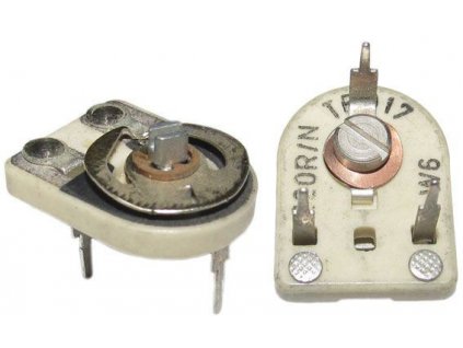 47k - TP017, trimr uhlíkový keramický ležatý RM10x12,5mm