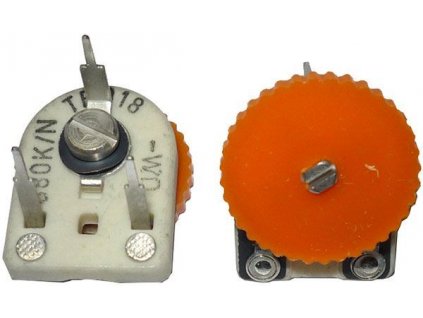 1M0 - TP018, trimr uhlíkový keramický ležatý RM10x12,5mm