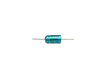 100u/25V TF009, elektrolyt.kondenzátor axiální
