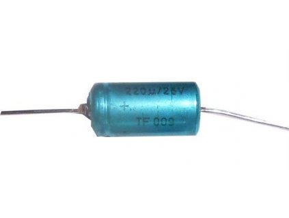 220u/25V TF009, elektrolyt.kondenzátor axiální