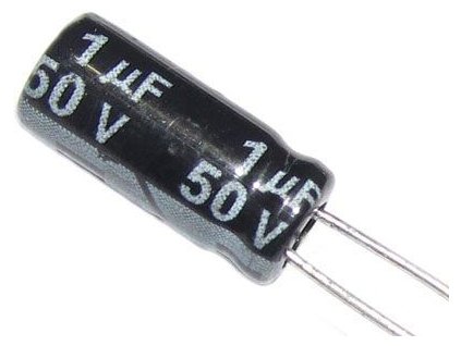 1u/50V 105°C 4x7x2mm, elektrolyt.kondenzátor radiální