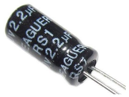 2u2/50V 105°C 5x11x2mm, elektrolyt.kondenzátor radiální