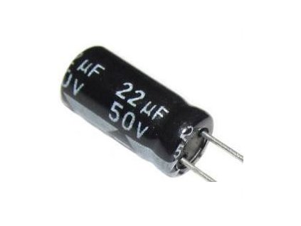 22u/50V 105° 5x11x2mm, elektrolyt.kondenzátor radiální