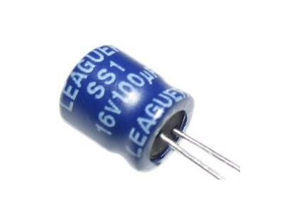 100u/16V 105° 6,3x7x2,5mm, elektrolyt.kondenzátor radiální