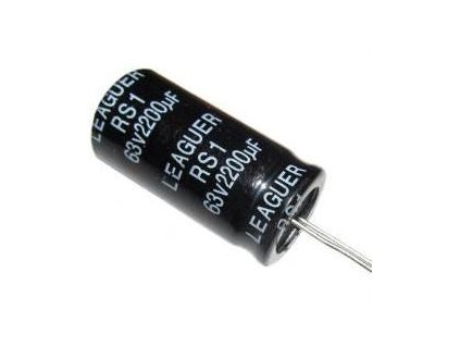 2200u/63V 105° 18x36x7,5mm, elektrolyt.kondenzátor radiální
