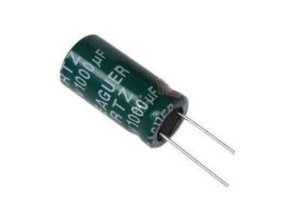 1000u/10V 105°C 8x12x5mm, elektrolyt.kondenzátor radiální