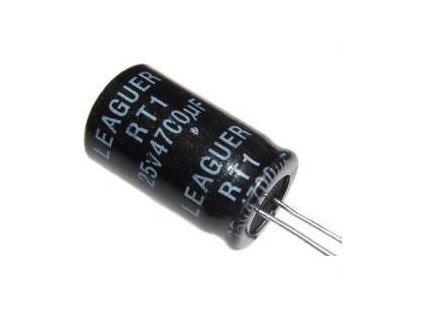 4700u/25V 105° 16x27x7,5mm, elektrolyt.kondenzátor radiální