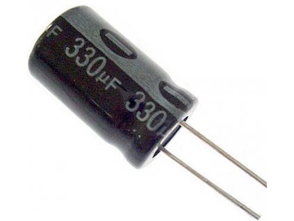 330u/50V 105° 10x16x5mm, elektrolyt.kondenzátor radiální