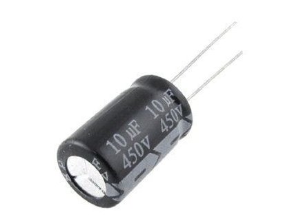 10u/450V 85° 13x21x5mm, elektrolyt.kondenzátor radiální