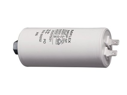 20uF/450V motorový kondenzátor MKSP-5P - fastony, 45x83mm
