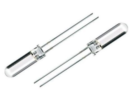 LED 5mm červená LONG CYL 625nm, čirá, 750mCd/25mA 20° 2,1V/30mA